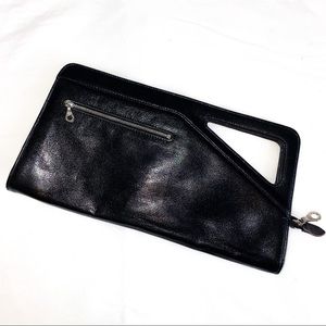 CHRISTOPHER KON Black Leather Clutch